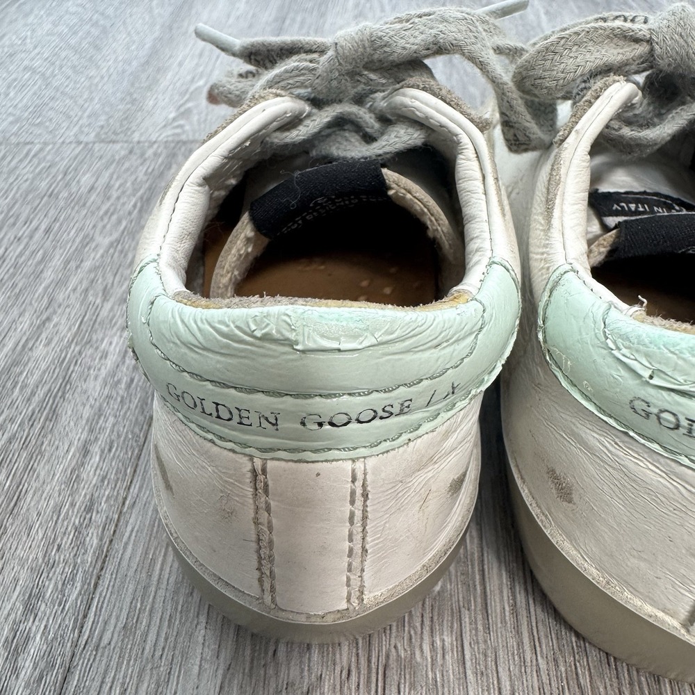 Golden Goose Girls Pink Superstar Low-Top Sneakers Size 22 White Green Logo - Picture 8 of 16